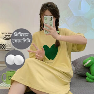 Nightdress with Chest Pad Short Sleeve for Summer