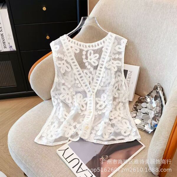Premium Embroidered Sleeveless Waistcoat - Image 2