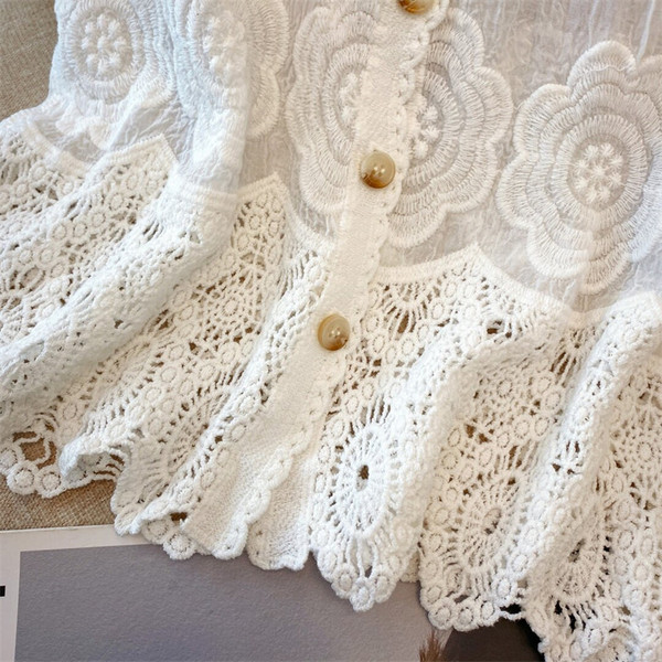 Premium Quality Sleeveless Lace Waistcoat - Image 4